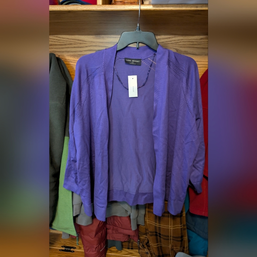 Lane Bryant Vibrant Purple Cardigan